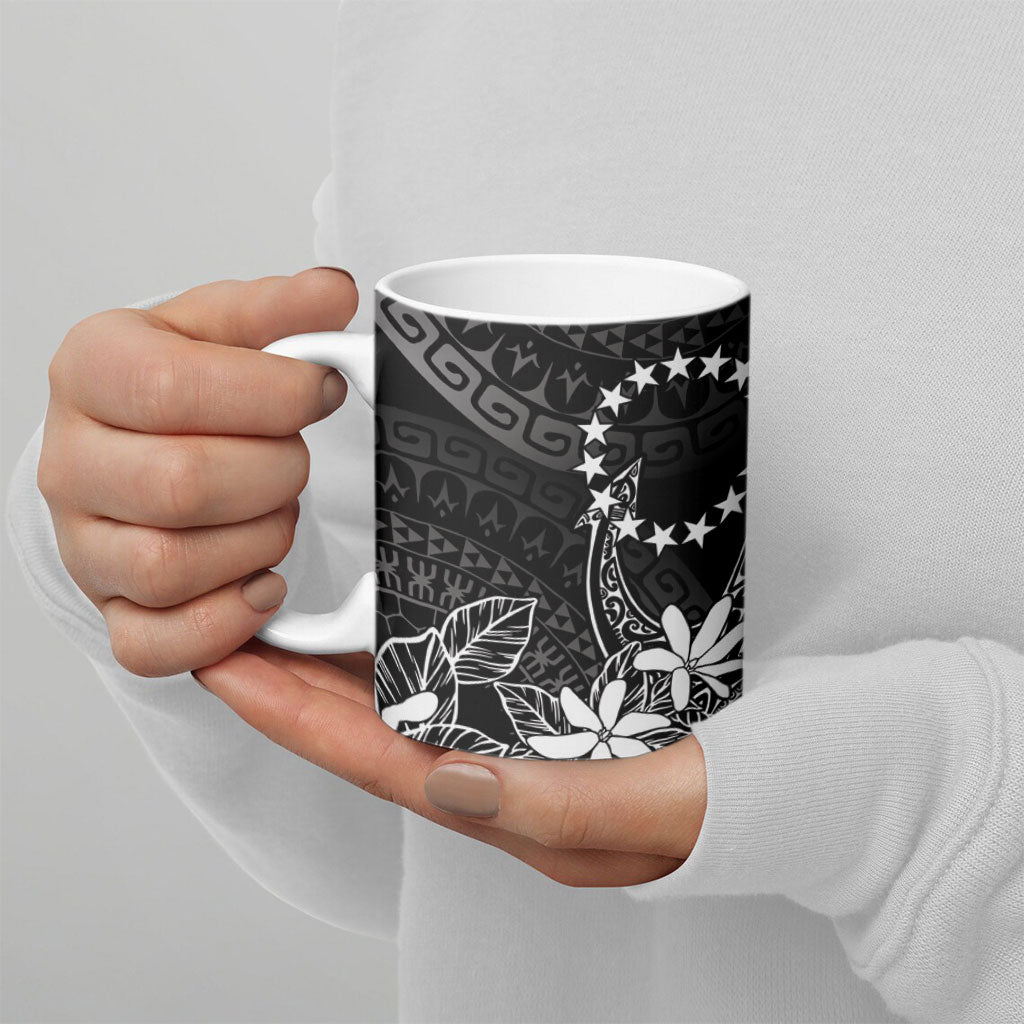 Black Kuki Airani Tapakau Ceramic Mug Tribal Anchor Mix Tiare LT7 - Polynesian Pride