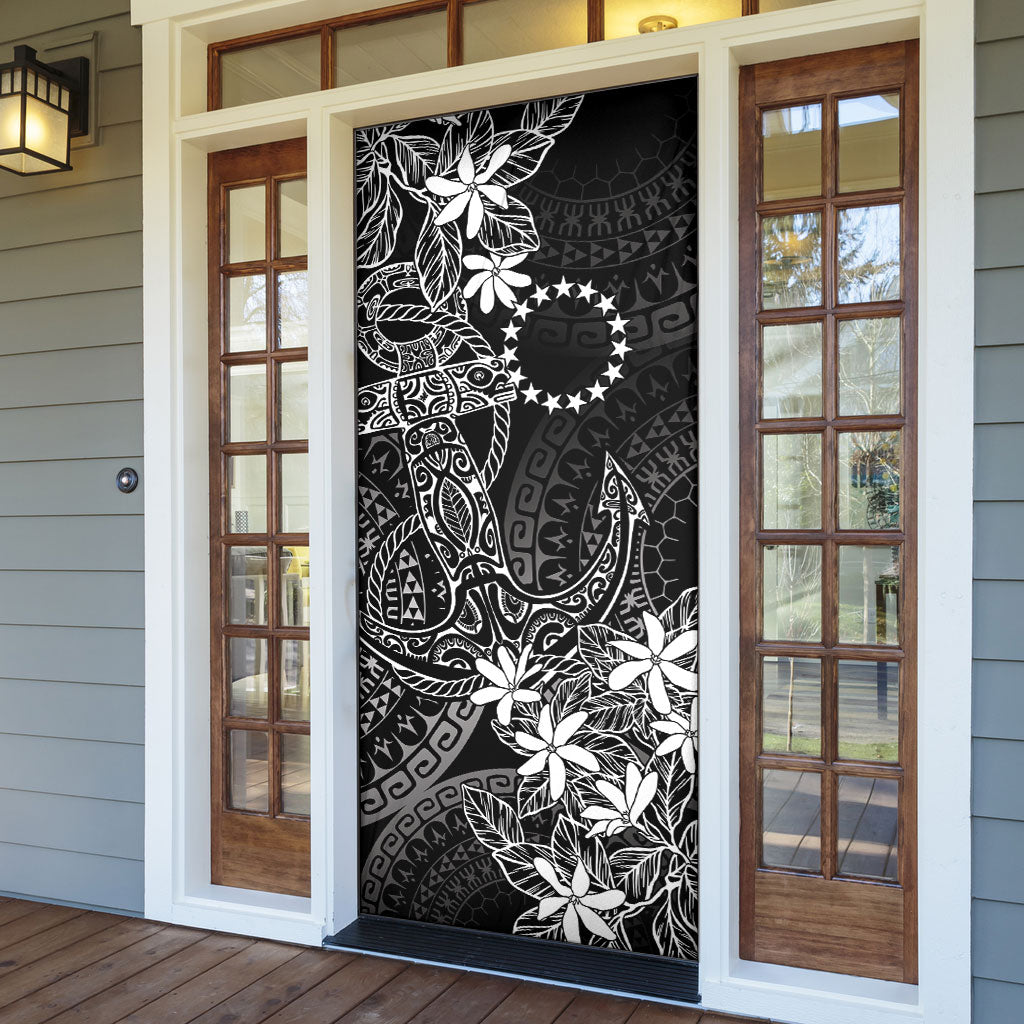 Black Kuki Airani Tapakau Door Cover Tribal Anchor Mix Tiare LT7 - Polynesian Pride