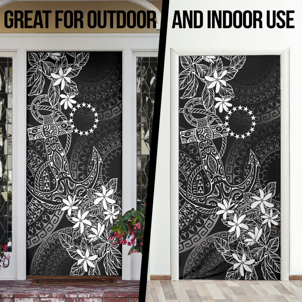 Black Kuki Airani Tapakau Door Cover Tribal Anchor Mix Tiare LT7 - Polynesian Pride