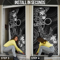 Black Kuki Airani Tapakau Door Cover Tribal Anchor Mix Tiare LT7 - Polynesian Pride