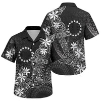 Black Kuki Airani Tapakau Family Matching Off The Shoulder Long Sleeve Dress and Hawaiian Shirt Tribal Anchor Mix Tiare LT7 Son's Shirt Black - Polynesian Pride