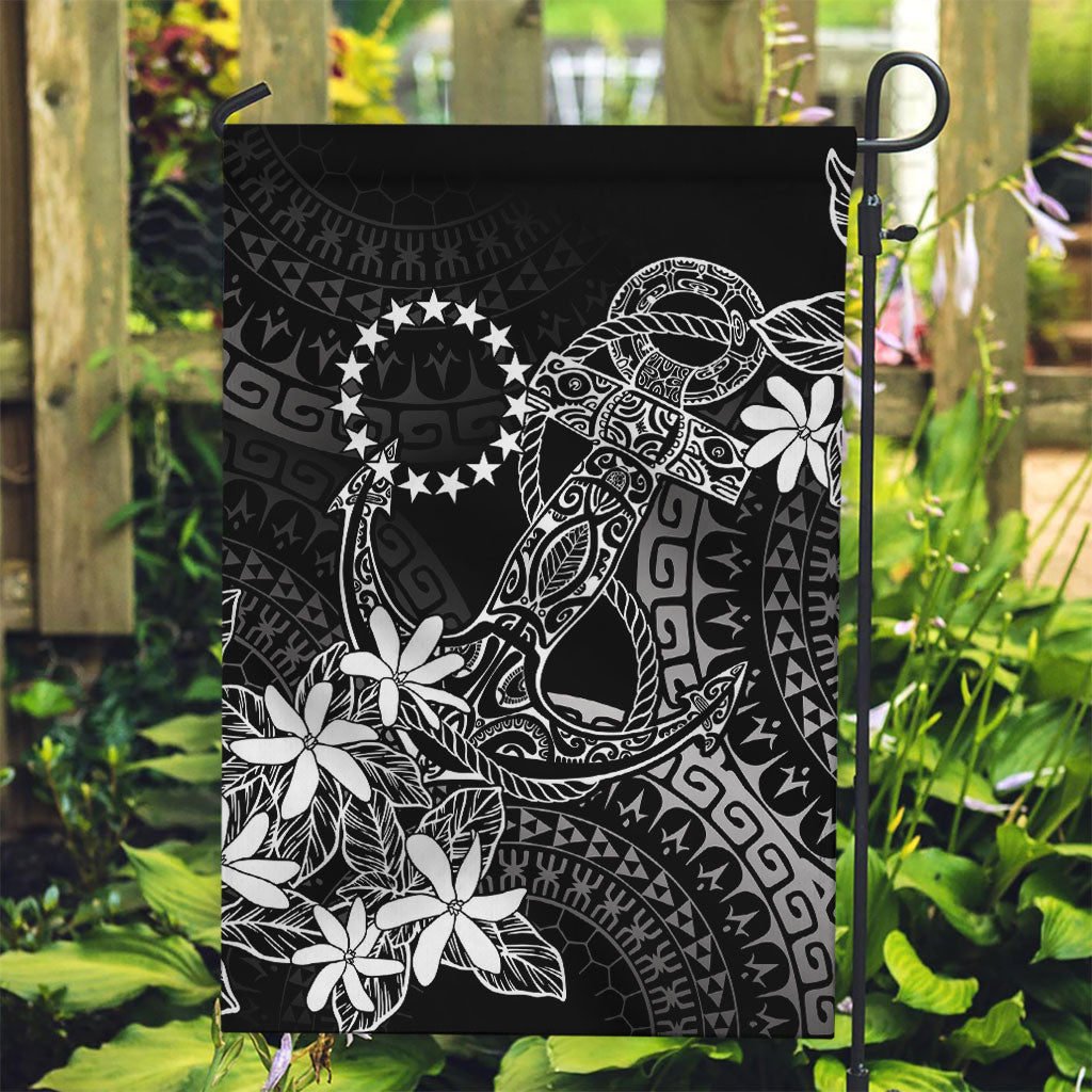 Black Kuki Airani Tapakau Garden Flag Tribal Anchor Mix Tiare