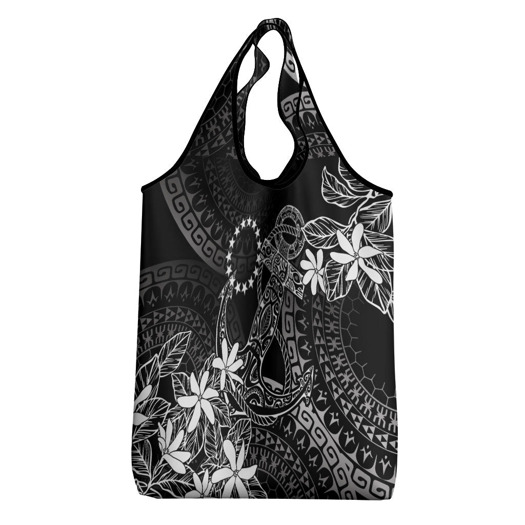 Black Kuki Airani Tapakau Grocery Bag Tribal Anchor Mix Tiare LT7 - Polynesian Pride