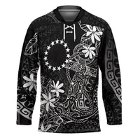 Black Kuki Airani Tapakau Hockey Jersey Tribal Anchor Mix Tiare LT7 Unisex Black - Polynesian Pride