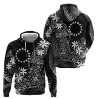 Black Kuki Airani Tapakau Hoodie Tribal Anchor Mix Tiare LT7 - Polynesian Pride