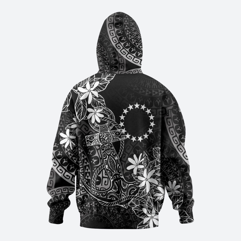 Black Kuki Airani Tapakau Hoodie Tribal Anchor Mix Tiare LT7 - Polynesian Pride