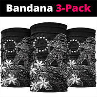Black Kuki Airani Tapakau Neck Gaiter Tribal Anchor Mix Tiare