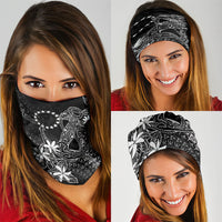 Black Kuki Airani Tapakau Neck Gaiter Tribal Anchor Mix Tiare