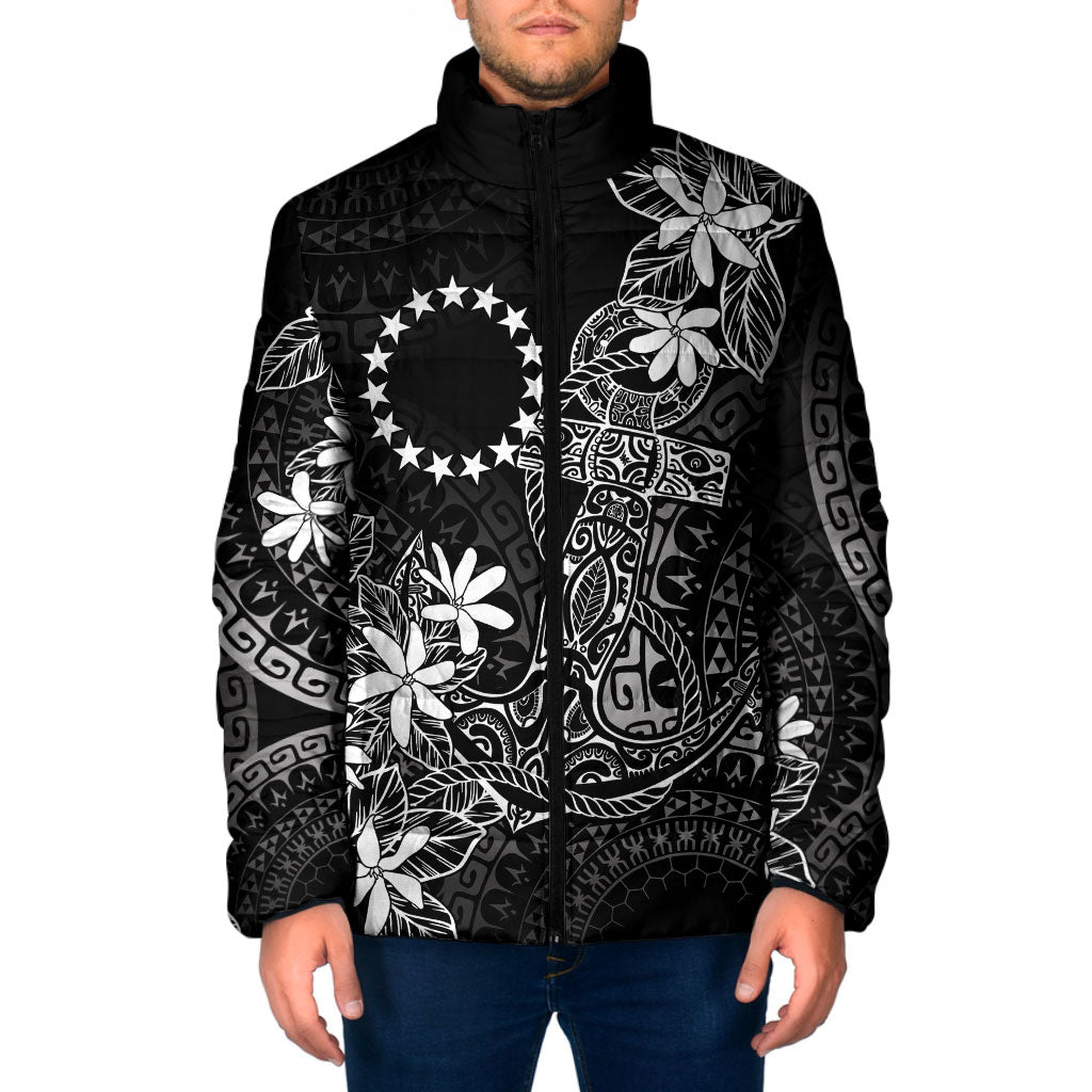 Black Kuki Airani Tapakau Padded Jacket Tribal Anchor Mix Tiare LT7 Men Black - Polynesian Pride