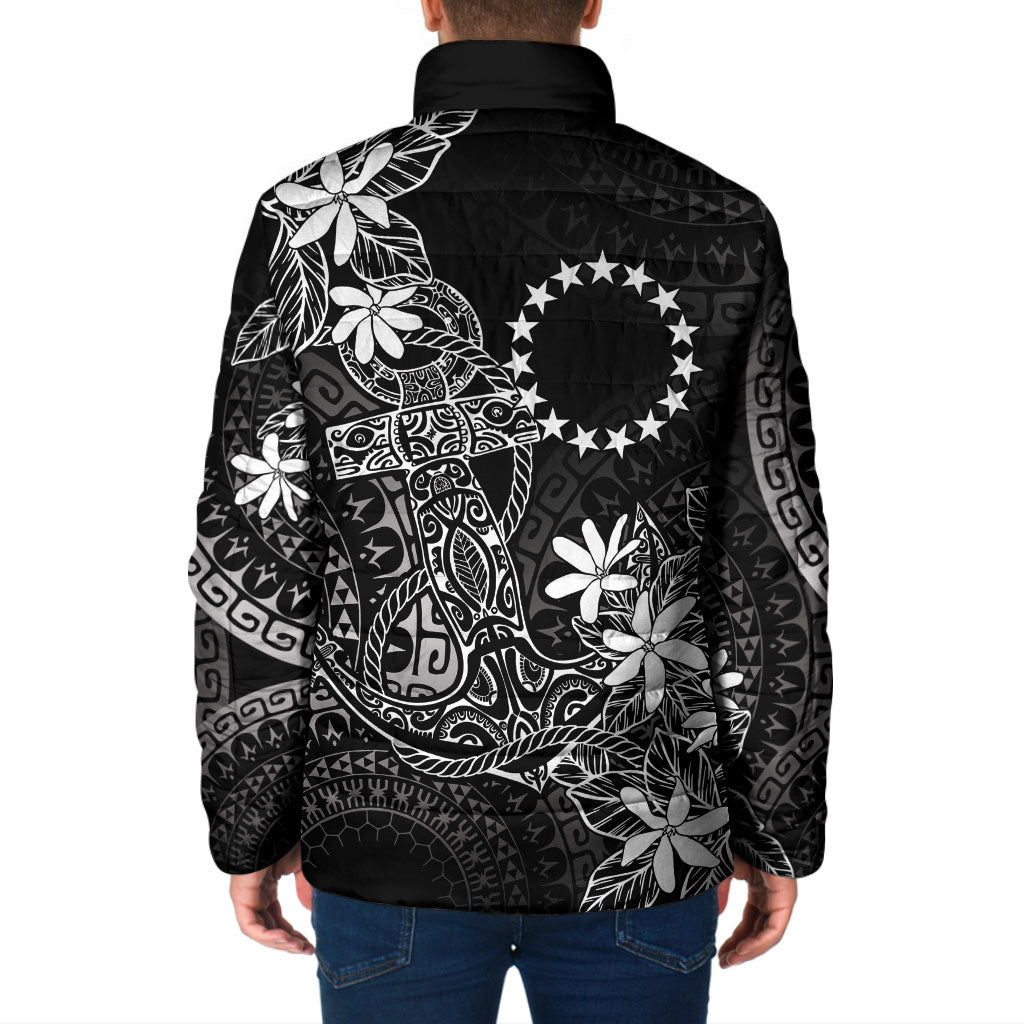 Black Kuki Airani Tapakau Padded Jacket Tribal Anchor Mix Tiare LT7 - Polynesian Pride