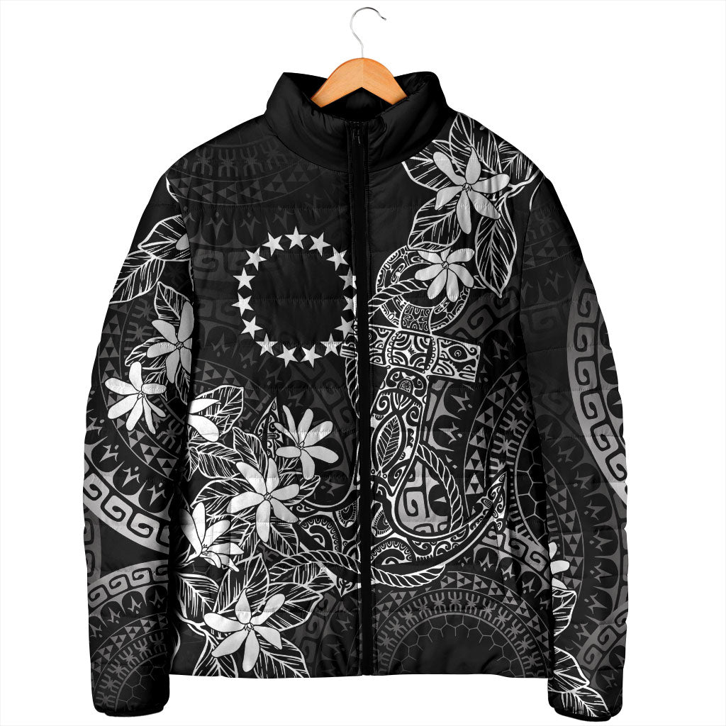 Black Kuki Airani Tapakau Padded Jacket Tribal Anchor Mix Tiare LT7 - Polynesian Pride