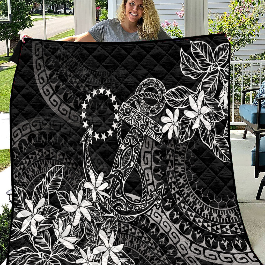 Black Kuki Airani Tapakau Quilt Tribal Anchor Mix Tiare LT7 Black - Polynesian Pride