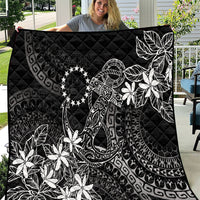 Black Kuki Airani Tapakau Quilt Tribal Anchor Mix Tiare
