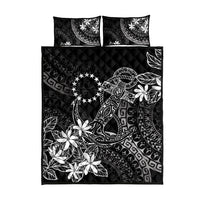 Black Kuki Airani Tapakau Quilt Bed Set Tribal Anchor Mix Tiare