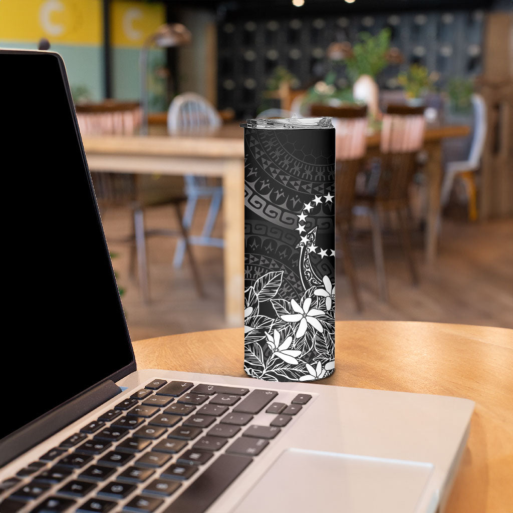 Black Kuki Airani Tapakau Skinny Tumbler Tribal Anchor Mix Tiare