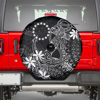 Black Kuki Airani Tapakau Spare Tire Cover Tribal Anchor Mix Tiare