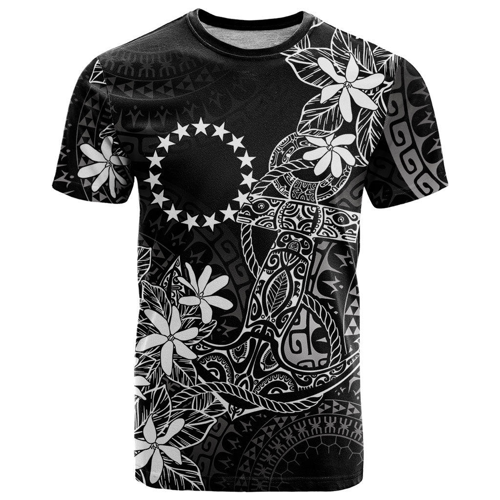 Black Kuki Airani Tapakau T Shirt Tribal Anchor Mix Tiare LT7 Black - Polynesian Pride