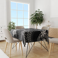 Black Kuki Airani Tapakau Tablecloth Tribal Anchor Mix Tiare LT7 - Polynesian Pride