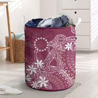 Maroon Kuki Airani Tapakau Laundry Basket Tribal Anchor Mix Tiare LT7 Maroon - Polynesian Pride