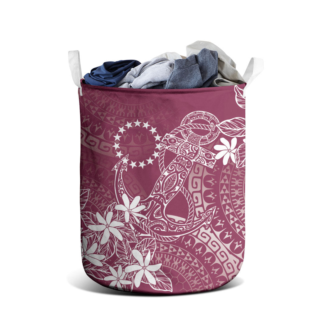 Maroon Kuki Airani Tapakau Laundry Basket Tribal Anchor Mix Tiare LT7 - Polynesian Pride