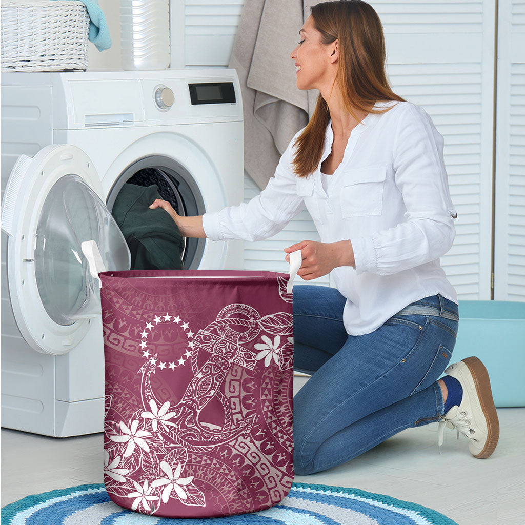Maroon Kuki Airani Tapakau Laundry Basket Tribal Anchor Mix Tiare LT7 - Polynesian Pride