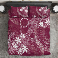 Maroon Kuki Airani Tapakau Bedding Set Tribal Anchor Mix Tiare LT7 Maroon - Polynesian Pride