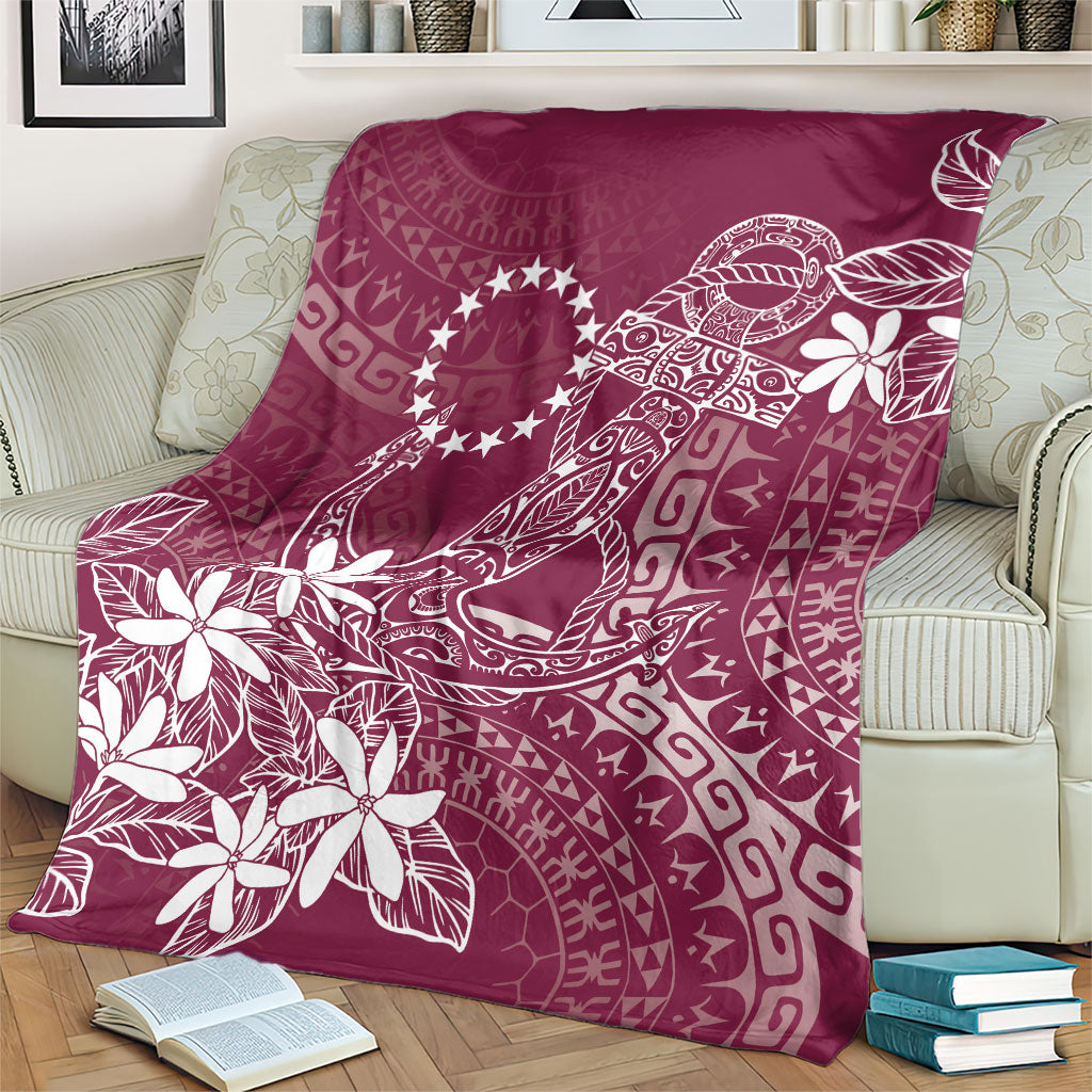 Maroon Kuki Airani Tapakau Blanket Tribal Anchor Mix Tiare LT7 - Polynesian Pride