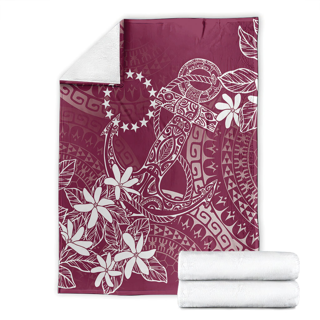 Maroon Kuki Airani Tapakau Blanket Tribal Anchor Mix Tiare LT7 - Polynesian Pride