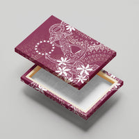 Maroon Kuki Airani Tapakau Canvas Wall Art Tribal Anchor Mix Tiare