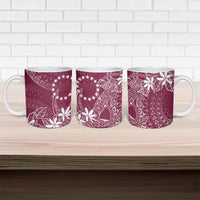 Maroon Kuki Airani Tapakau Ceramic Mug Tribal Anchor Mix Tiare LT7 - Polynesian Pride