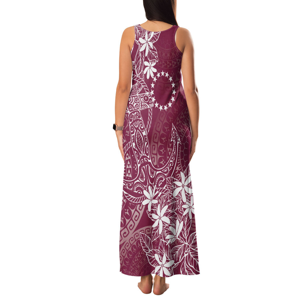 Maroon Kuki Airani Tapakau Family Matching Tank Maxi Dress and Hawaiian Shirt Tribal Anchor Mix Tiare