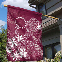 Maroon Kuki Airani Tapakau Garden Flag Tribal Anchor Mix Tiare LT7 - Polynesian Pride