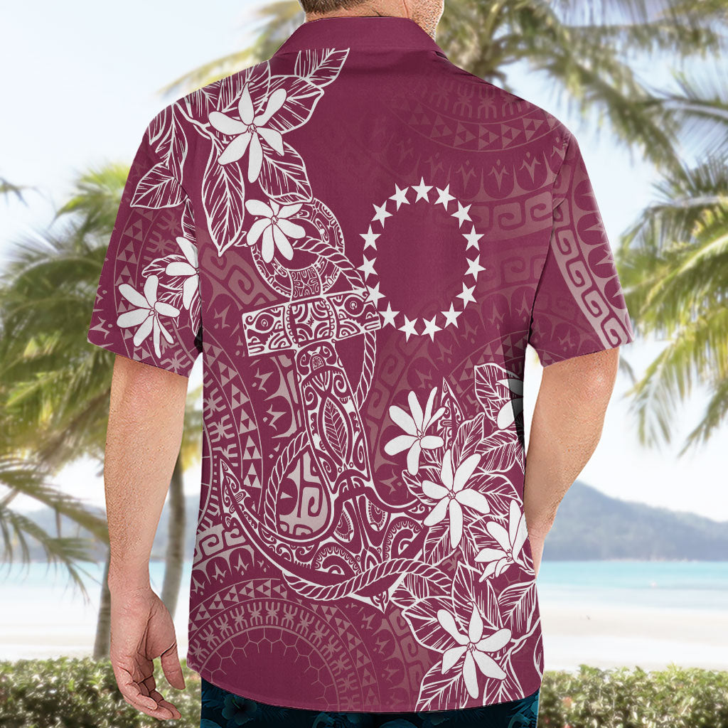 Maroon Kuki Airani Tapakau Hawaiian Shirt Tribal Anchor Mix Tiare LT7 - Polynesian Pride