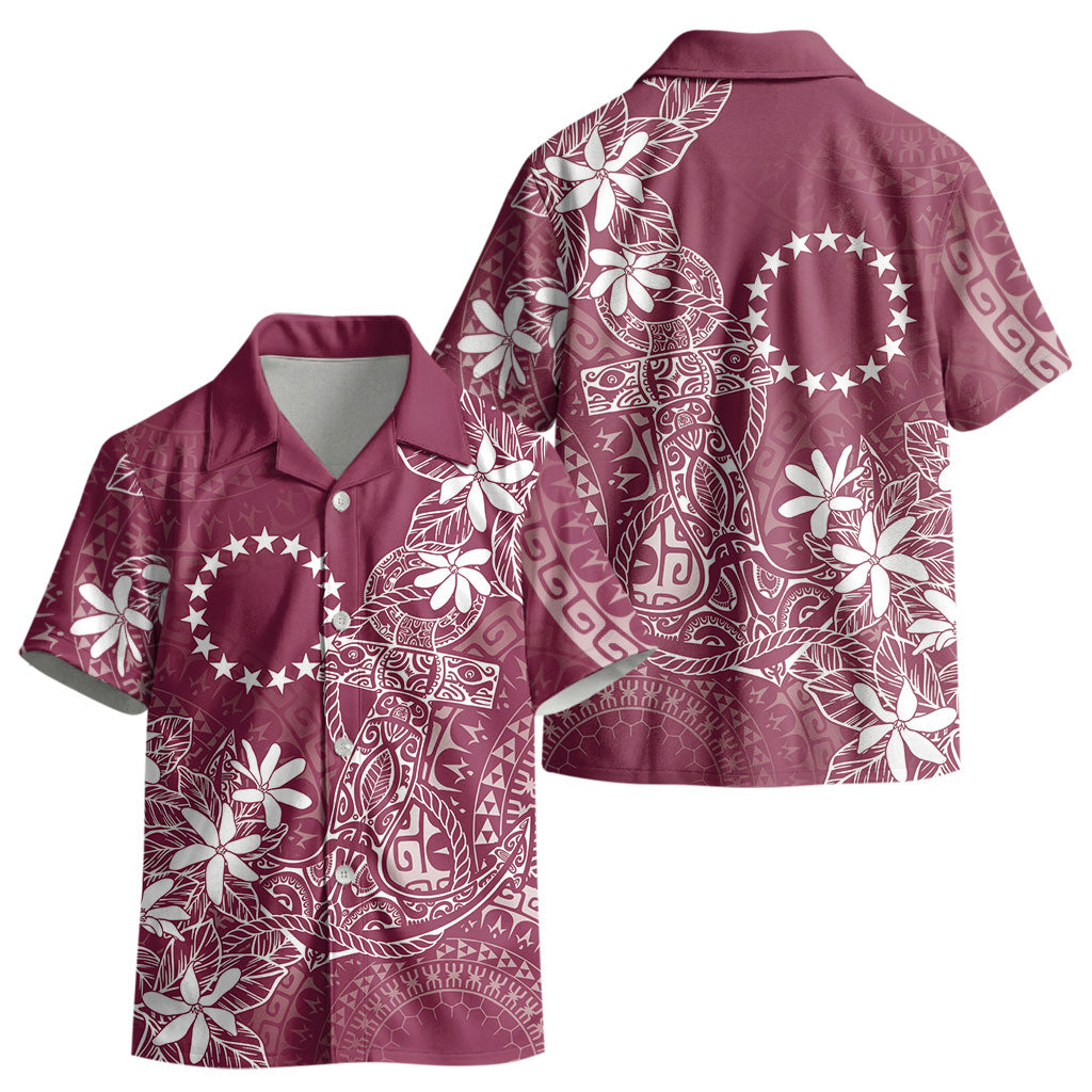 Maroon Kuki Airani Tapakau Kid Hawaiian Shirt Tribal Anchor Mix Tiare LT7 - Polynesian Pride