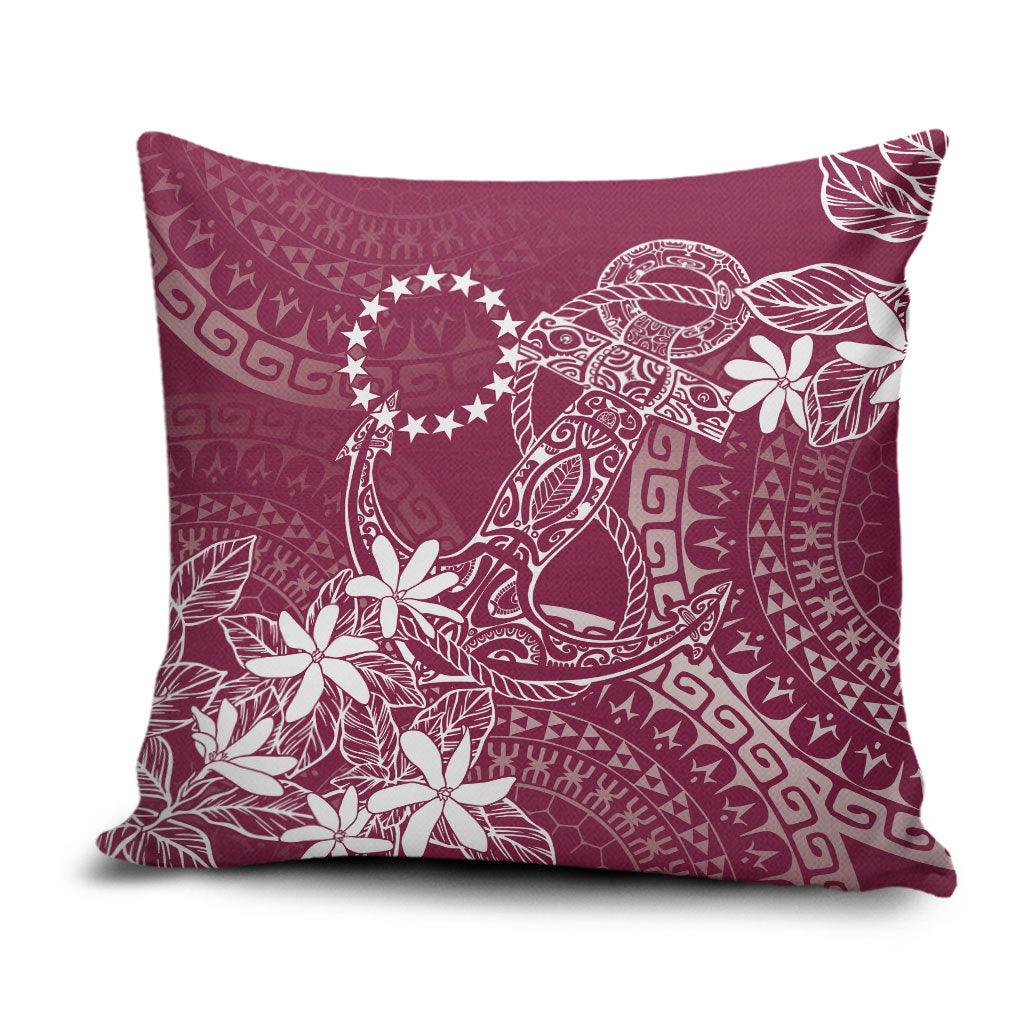 Maroon Kuki Airani Tapakau Pillow Cover Tribal Anchor Mix Tiare LT7 Maroon - Polynesian Pride