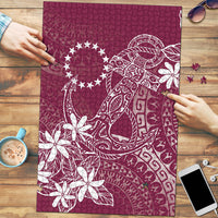 Maroon Kuki Airani Tapakau Puzzle Tribal Anchor Mix Tiare LT7 Maroon - Polynesian Pride