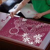 Maroon Kuki Airani Tapakau Puzzle Tribal Anchor Mix Tiare LT7 - Polynesian Pride