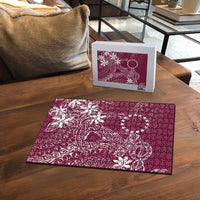 Maroon Kuki Airani Tapakau Puzzle Tribal Anchor Mix Tiare LT7 - Polynesian Pride