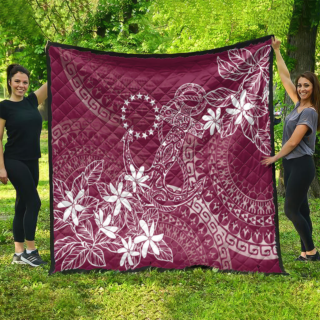 Maroon Kuki Airani Tapakau Quilt Tribal Anchor Mix Tiare LT7 - Polynesian Pride