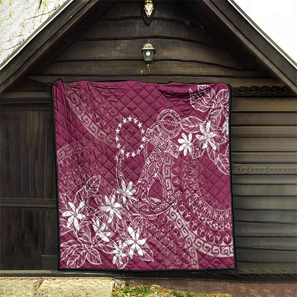 Maroon Kuki Airani Tapakau Quilt Tribal Anchor Mix Tiare LT7 - Polynesian Pride