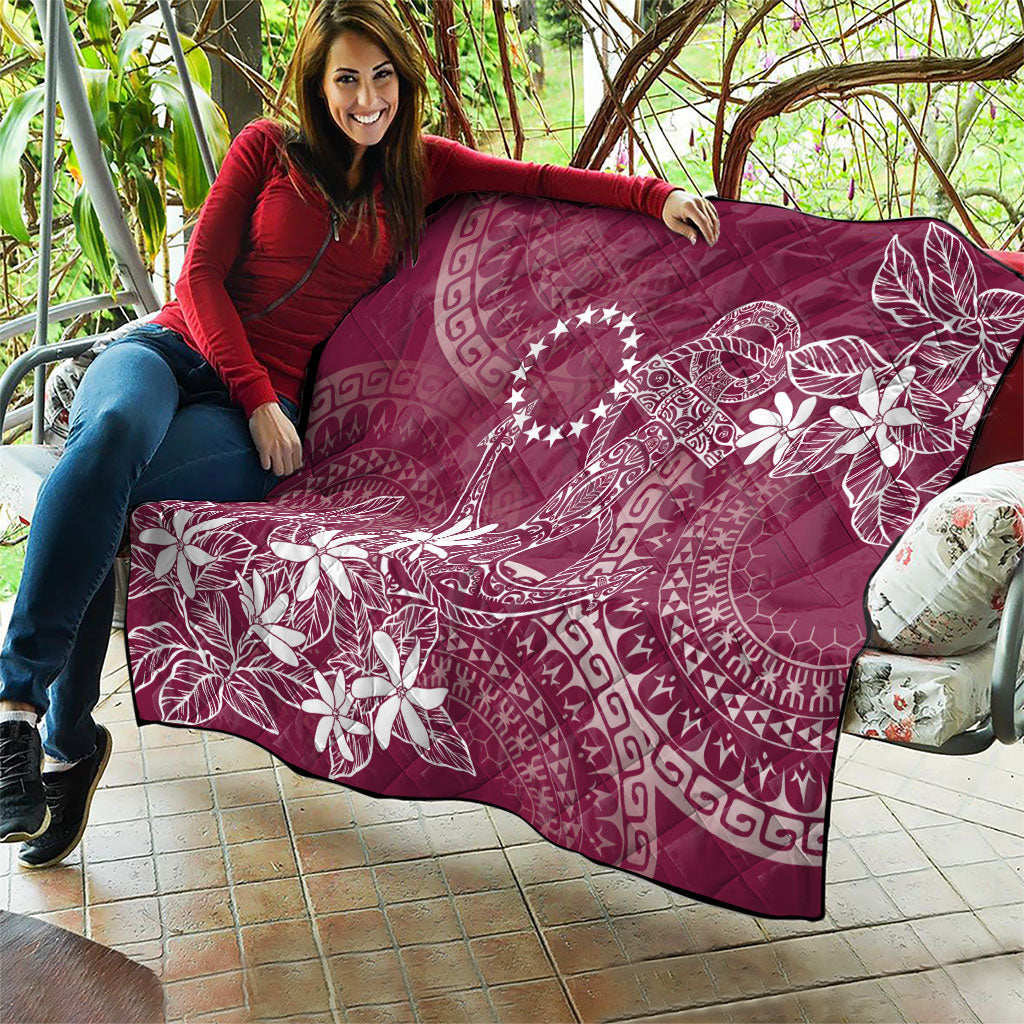 Maroon Kuki Airani Tapakau Quilt Tribal Anchor Mix Tiare LT7 - Polynesian Pride