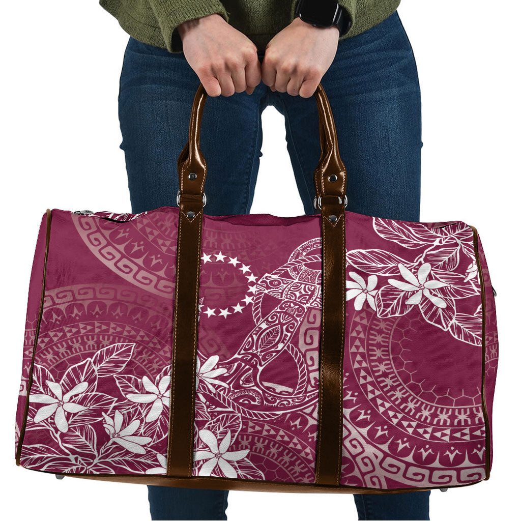 Maroon Kuki Airani Tapakau Travel Bag Tribal Anchor Mix Tiare LT7 Maroon - Polynesian Pride