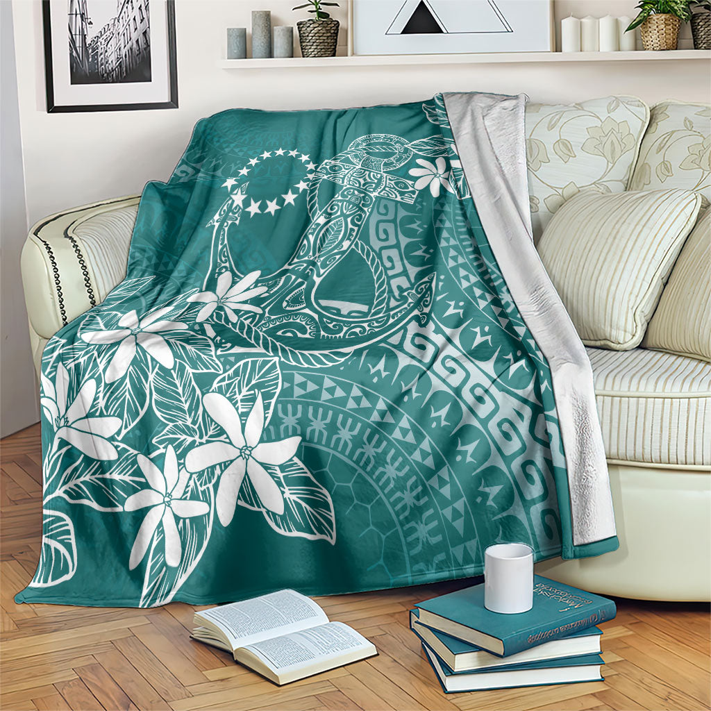 Teal Kuki Airani Tapakau Blanket Tribal Anchor Mix Tiare LT7 Teal - Polynesian Pride