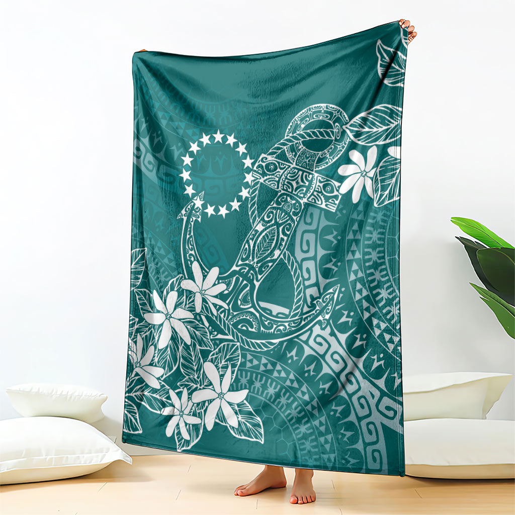 Teal Kuki Airani Tapakau Blanket Tribal Anchor Mix Tiare LT7 - Polynesian Pride