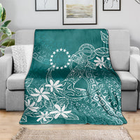 Teal Kuki Airani Tapakau Blanket Tribal Anchor Mix Tiare LT7 - Polynesian Pride