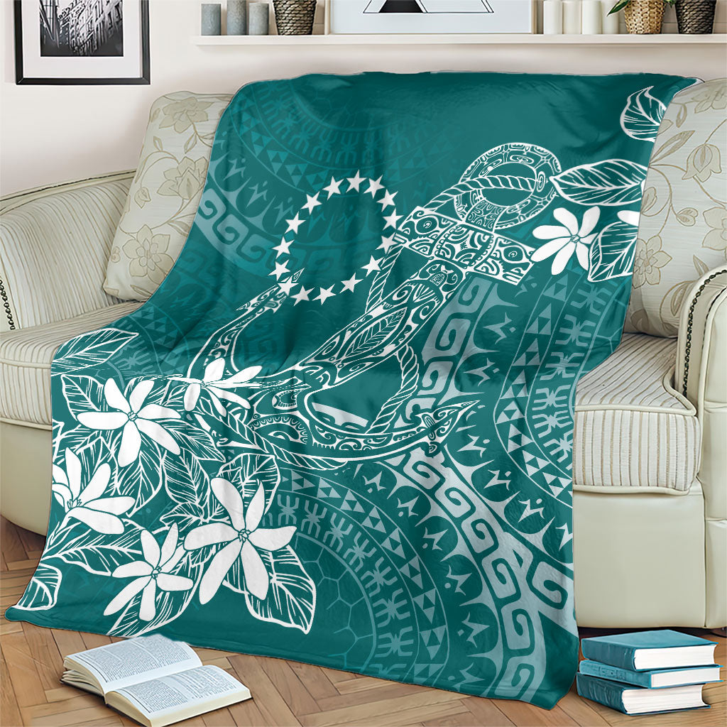 Teal Kuki Airani Tapakau Blanket Tribal Anchor Mix Tiare LT7 - Polynesian Pride
