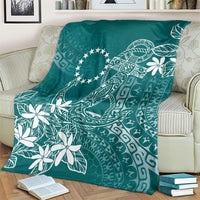 Teal Kuki Airani Tapakau Blanket Tribal Anchor Mix Tiare LT7 - Polynesian Pride