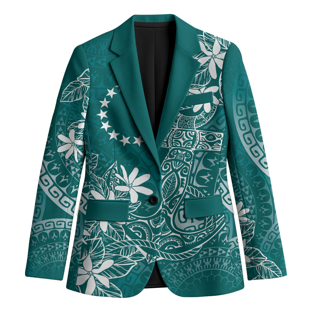Teal Kuki Airani Tapakau Blazer Tribal Anchor Mix Tiare LT7 Unisex Teal - Polynesian Pride