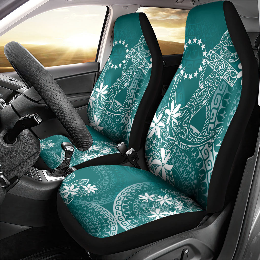 Teal Kuki Airani Tapakau Car Seat Cover Tribal Anchor Mix Tiare