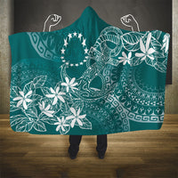 Teal Kuki Airani Tapakau Hooded Blanket Tribal Anchor Mix Tiare LT7 - Polynesian Pride